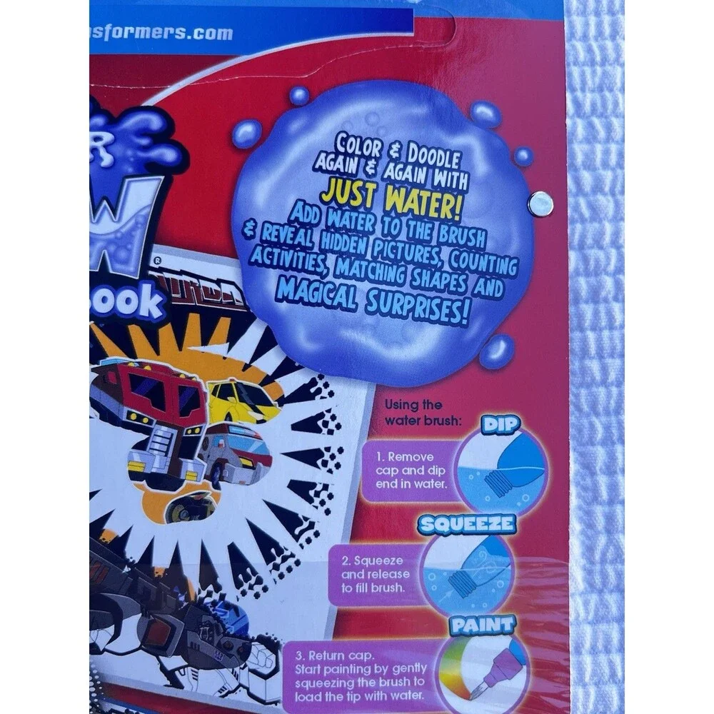 2008 Transformers Animated Water Wow Doodle Book Sealed Y2K Kidcore